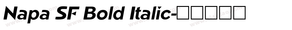 Napa SF Bold Italic字体转换